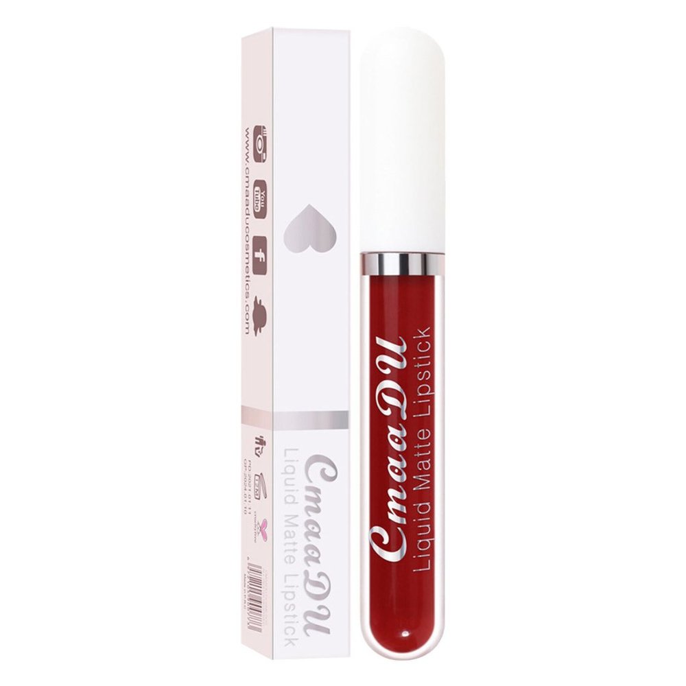 Hydrating Gloss Long Lasting Beauty Lip Matte Deep Red Lipstick Non Fading 16